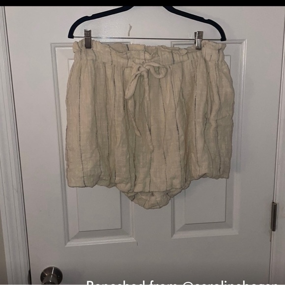 Free People Bubble Striped Shorts off white - Picture 1 of 6